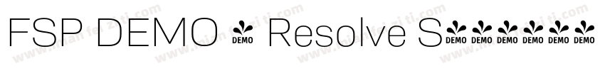 FSP DEMO - Resolve S字体转换